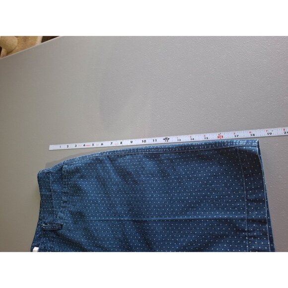 Kim Rogers Women Casual Denim Shorts 12 Blue Polka Dot Mom Preppy Normcore Beach - Picture 7 of 8